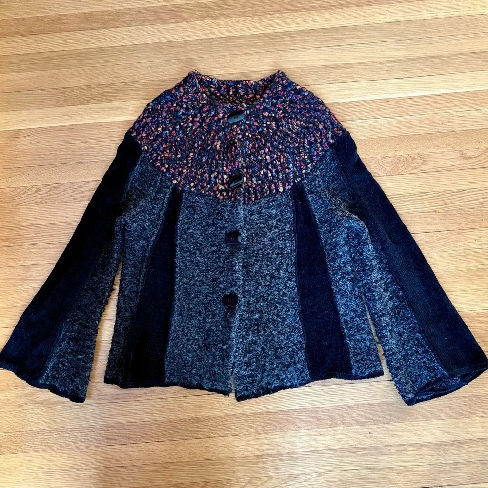 Vintage‎ Anthropologie Curio cardigan chunky knit chenille mohair sweater